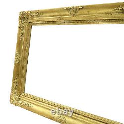 Cadre Ancien doré à la feuille avec les ornements Feuillure 57,5 x 42,5 cm