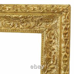 Cadre Ancien en bois doré richement décoré 66,5x55 cm à l'intérieur Peinture