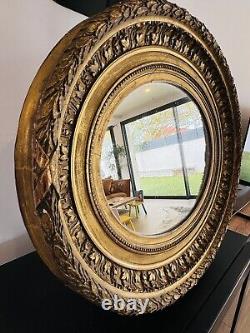 Cadre Ancien/miroir Doré/old Frame Antique/19eme/énorme/medaillon/73x63cm