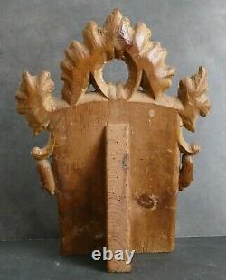 Cadre Canon dAutel bois sculpté Doré feuille d'or XVIIIe page d'Evangile