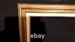 Cadre D Art bois sculpté feuillure 12p 61x50 Dore Feuille Or vue 60 x 45