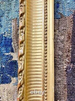 Cadre En Bois Doré D'époque Louis Philippe 47x38,7 cm de feuillure