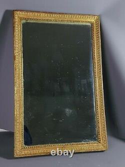 Cadre Louis XVI bois & stuc patiné 70x45,5 cm Feuillure 64x40 cm + miroir SB