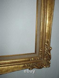 Cadre Montparnasse grand format doré à la feuille feuillure 110 x 50 cm