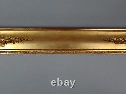 Cadre XIXe siècle à clés bois et stuc doré 81x69 feuillure 65x55 cm SB