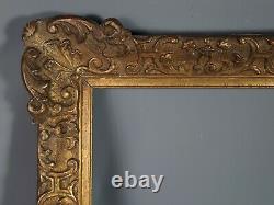 Cadre à clés 19e siècle bois stuc doré 70x55 feuillure 55,9x40,9 cm Bel état