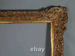 Cadre à clés 19e siècle bois stuc doré 70x55 feuillure 55,9x40,9 cm Bel état