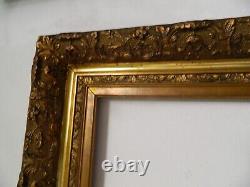 Cadre ancien 19ème en bois doré, dim. L'int 41 x 61 cm