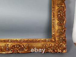 Cadre ancien 76x60 tableau 57x40,5 à 58,4x41,5 cm bois sculpté doré feuille d'or