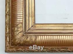 Cadre ancien à canaux Barbizon XIXe pour tableaux dessin peinture Napoléon III