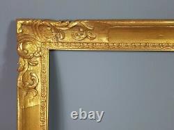 Cadre ancien bois sculpté doré style Louis XV, 62x51, feuillure 50x39,5 cm SB127