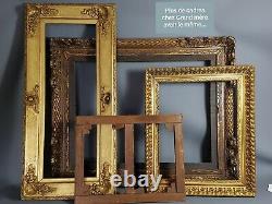 Cadre ancien bois stuc dore st Louis XVI, feuillure 50,3x40,3 cm. Très bon état