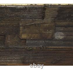 Cadre ancien circa 1900 en bois décoré Dorure d'origine Feuillure 81,5x56,5 cm