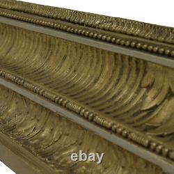 Cadre ancien de 1850-1900 en bois décoré Couleur Or Feuillure 40,5x28 cm