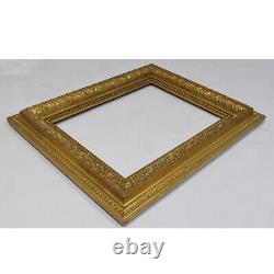 Cadre ancien de 1880-1900 en bois décoré doré Couleur Or Feuillure 39,5x29,5 cm