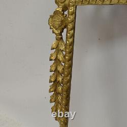 Cadre ancien du XIX ème siècle en bois d'or imitation Feuillure 53x27 cm