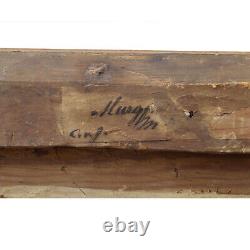 Cadre ancien du XIX ème siècle en bois décoré Feuillure 68x47 cm Couleur Or