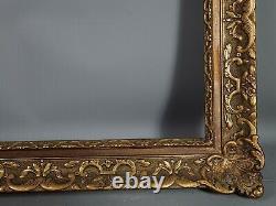 Cadre ancien style Louis XV bois stuc doré 52x 42 feuillure 41,4x31 cm Tb état B