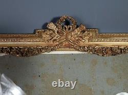Cadre ancien style Louis XVI bois stuc doré 70x60 feuillure 60,5x47,5 cm