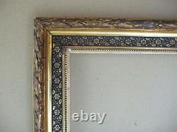 Cadre barbizon en bois et stucs doré fin XIXe Siècle feuillure 45 x 35,5 cm