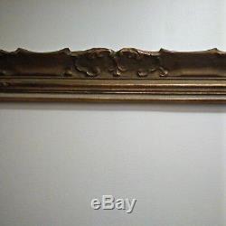 Cadre bois doré sculpté à la main, patiné, Montparnasse 42 x 54 cm. Frame wood