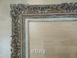 Cadre bois montparnasse patiné feuillure 65 cm x 43 cm frame peinture miroir