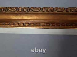 Cadre bois mouluré doré feuille d'or 75x60 feuillure 60x45 ou 63x49 cm B189