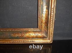 Cadre doré à clefs 53.5 x 38.5 cm orientaliste bois sculpté avec incrustations