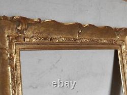 Cadre doré bois stuc feuilles d'acanthe style baroque français tableau miroir