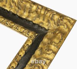Cadre en bois à la feuille d'or art. 4980.601 gorge noire d'or diverses mesures