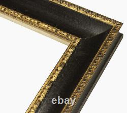 Cadre en bois à la feuille d'or avec gorge noire art. 620.601 diverses mesures