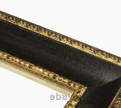 Cadre en bois à la feuille d'or avec gorge noire art. 620.601 diverses mesures