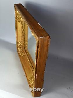 Cadre et miroir vers 1830 47x41x6,5 cm bois stuc doré SB618