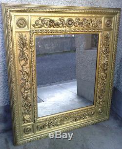 Cadre miroir bois doré sculpté oiseau dragon renaissance venitien mirror frame
