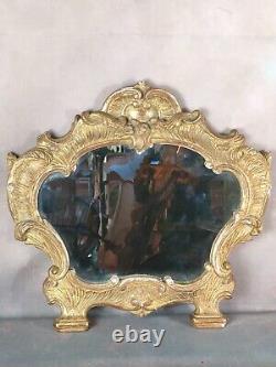 Cadre miroir style Louis XV bois doré