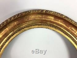 Cadre ovale bois sculpté doré 58x50,5cm feuillure 47x39,5cm Eb7