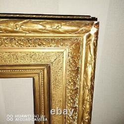 Cadre pour tableau ou dessin époque Napoléon 3 en bois et stuc doré 19eme