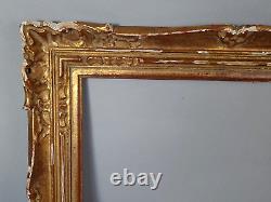 Cadre style Montparnasse bois sculpté doré 60x52 feuillure 46x38 cm 8F SB