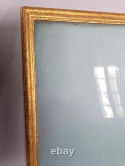 Cadre & verre date de 1783 71x58 feuillure 66,5x54 cm bois doré B361