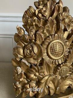 Élément de décoration Ecclésiastique sculpté en bois doré XVIIIème 18 Eme