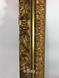 Grand Cadre ancien bois & stuc doré c. 1850, 72x63,5 cm Feuillure56,3x48 cm SE1