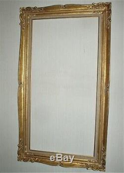Grand cadre MONTPARNASSE doré à la feuille d'or feuillure 92,3 x 46,3 cm