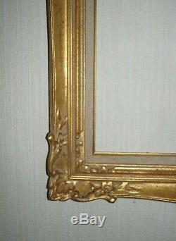 Grand cadre MONTPARNASSE doré à la feuille d'or feuillure 92,3 x 46,3 cm