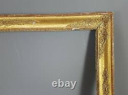 Grand cadre début XIXe s. Bois stuc doré d'origine 78x67,5 feuillure 69x58 cm
