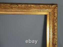 Grand cadre style Louis XV bois et stuc doré 80x70 Feuillure 61,4x51cm S