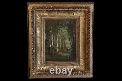 Huile sur panneau de bois, cadre bois doré XIXème / Oil on panel, guilded wood