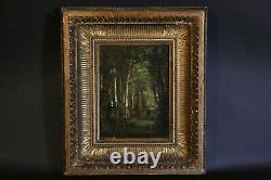 Huile sur panneau de bois, cadre bois doré XIXème / Oil on panel, guilded wood