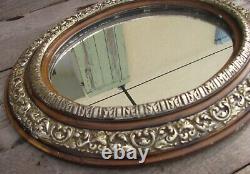 Miroir Cadre oval bois doré