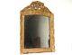 Miroir Régence glace cadre bois sculpté doré coquille fleurs mirror XVIIIè