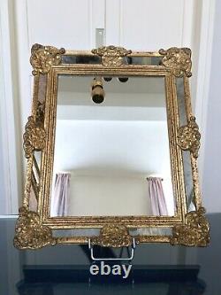 Miroir à Parcloses Cadre Mural en Bois Doré XXe siècle Miroir Ancien